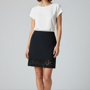 Sympli Black Mosaic Mini Skirt Size 6